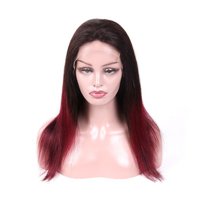 Κίνα Γνήσιες περούκες δαντελλών τρίχας της Virgin, μαύρες στα κόκκινα ανθρώπινα μαλλιά περουκών δαντελλών της Remy προμηθευτής